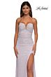 La Femme 32774 Illusion Back Embellished Strapless Dress