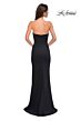 La Femme 32784 High Slit Notched Neckline Strapless Dress