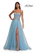 La Femme 32789 Embellished Waist Ruched Corset Dress