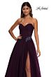 La Femme 32789 Embellished Waist Ruched Corset Dress
