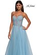La Femme 32789 Embellished Waist Ruched Corset Dress