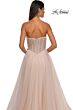La Femme 32789 Embellished Waist Ruched Corset Dress
