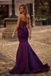 La Femme 32791 Illusion Back Strapless Trumpet-Style Dress
