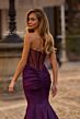 La Femme 32791 Illusion Back Strapless Trumpet-Style Dress