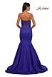 La Femme 32791 Illusion Back Strapless Trumpet-Style Dress