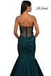 La Femme 32791 Illusion Back Strapless Trumpet-Style Dress