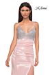 La Femme 32793 Empire Waist Rhinestone Top Lace-Up Dress