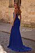 La Femme 32802 Sweetheart Neckline High Slit Lace-Up Dress