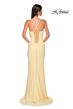 La Femme 32802 Sweetheart Neckline High Slit Lace-Up Dress
