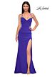 La Femme 32802 Sweetheart Neckline High Slit Lace-Up Dress