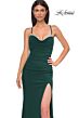 La Femme 32802 Sweetheart Neckline High Slit Lace-Up Dress