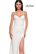 La Femme 32802 Sweetheart Neckline High Slit Lace-Up Dress