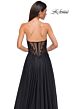 La Femme 32804 Lace Corset High Slit Strapless Dress