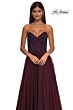 La Femme 32804 Lace Corset High Slit Strapless Dress