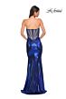 La Femme 32806 Illusion Back Strapless Sweetheart Metallic Dress