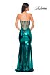 La Femme 32806 Illusion Back Strapless Sweetheart Metallic Dress