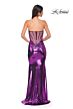 La Femme 32806 Illusion Back Strapless Sweetheart Metallic Dress