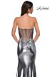 La Femme 32806 Illusion Back Strapless Sweetheart Metallic Dress
