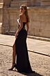 La Femme 32808 Illusion Back High Slit Strapless Dress