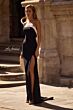 La Femme 32808 Illusion Back High Slit Strapless Dress