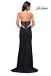 La Femme 32808 Illusion Back High Slit Strapless Dress