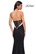 La Femme 32808 Illusion Back High Slit Strapless Dress