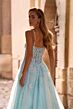 La Femme 32810 Illusion Corset High Slit Dress