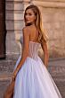 La Femme 32811 Rhinestone Corset High Slit Strapless Dress