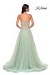 La Femme 32811 Rhinestone Corset High Slit Strapless Dress