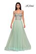 La Femme 32811 Rhinestone Corset High Slit Strapless Dress