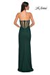 La Femme 32825 Embellished Slit Illusion Back Strapless Dress