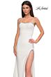 La Femme 32825 Embellished Slit Illusion Back Strapless Dress