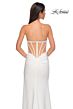 La Femme 32825 Embellished Slit Illusion Back Strapless Dress