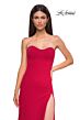 La Femme 32829 High Slit Embellished Neckline Dress