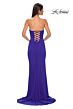 La Femme 32829 High Slit Embellished Neckline Dress