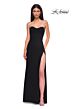 La Femme 32829 High Slit Embellished Neckline Dress