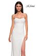 La Femme 32829 High Slit Embellished Neckline Dress