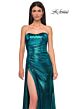 La Femme 32830 Side Tail Strapless Metallic Dress