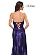 La Femme 32830 Side Tail Strapless Metallic Dress
