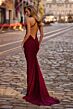 La Femme 32834 Criss Cross Back Ruched Dress