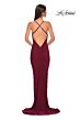 La Femme 32834 Criss Cross Back Ruched Dress