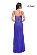 La Femme 32840 Illusion Back Cutaway Slit Embellished Dress