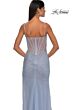 La Femme 32840 Illusion Back Cutaway Slit Embellished Dress