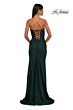 La Femme 32843 Ruched Bust Strapless Corset Dress