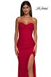 La Femme 32843 Ruched Bust Strapless Corset Dress