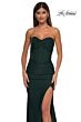 La Femme 32843 Ruched Bust Strapless Corset Dress