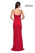 La Femme 32844 Spaghetti Straps Embellished Neckline Dress
