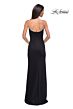 La Femme 32844 Spaghetti Straps Embellished Neckline Dress