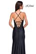 La Femme 32845 Embellished Top Slit Skirt Lace-Up Dress
