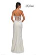 La Femme 32849 Asymmetric Neckline Illusion Back Dress